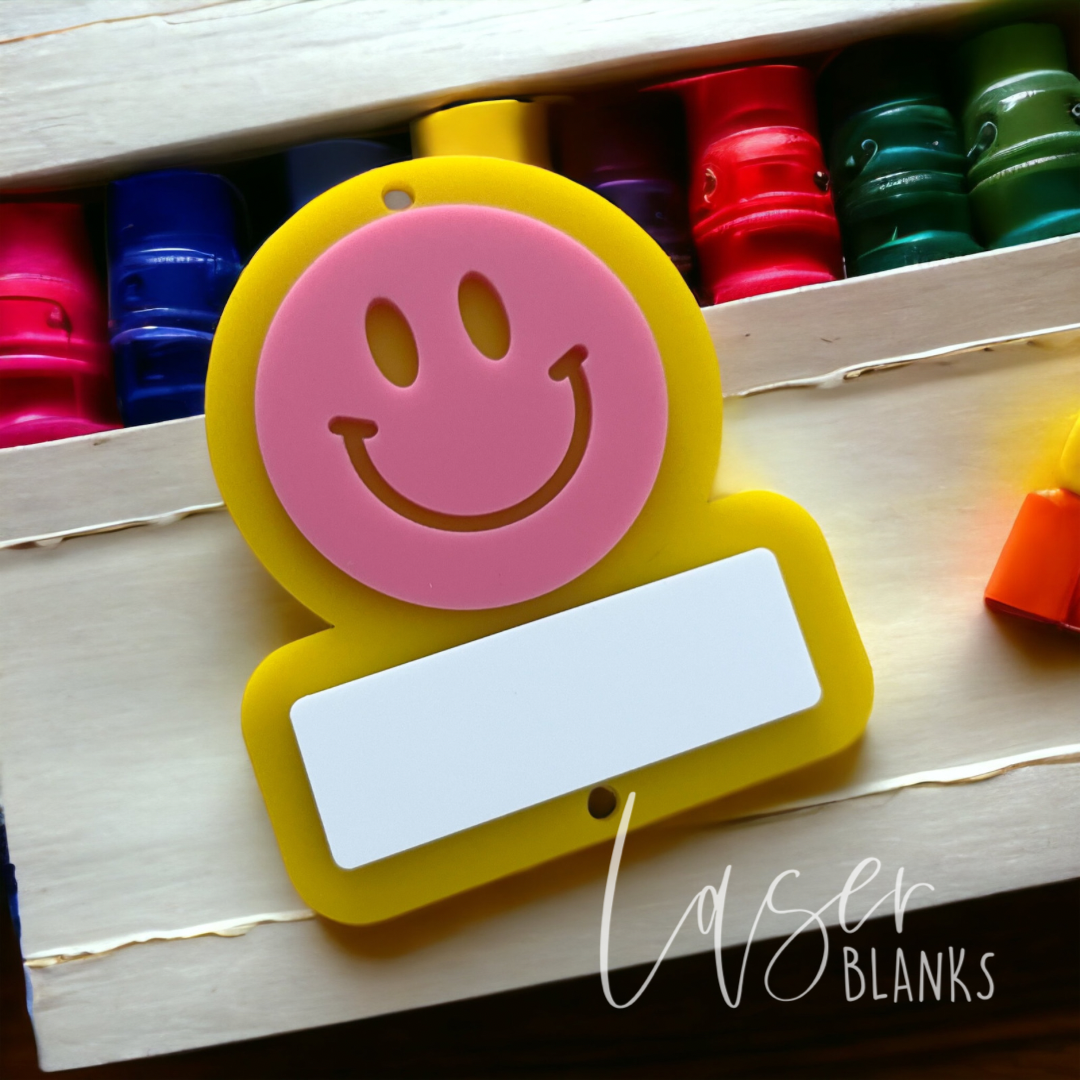 Smiley Lanyard Blank | Teacher Lanyard Blank