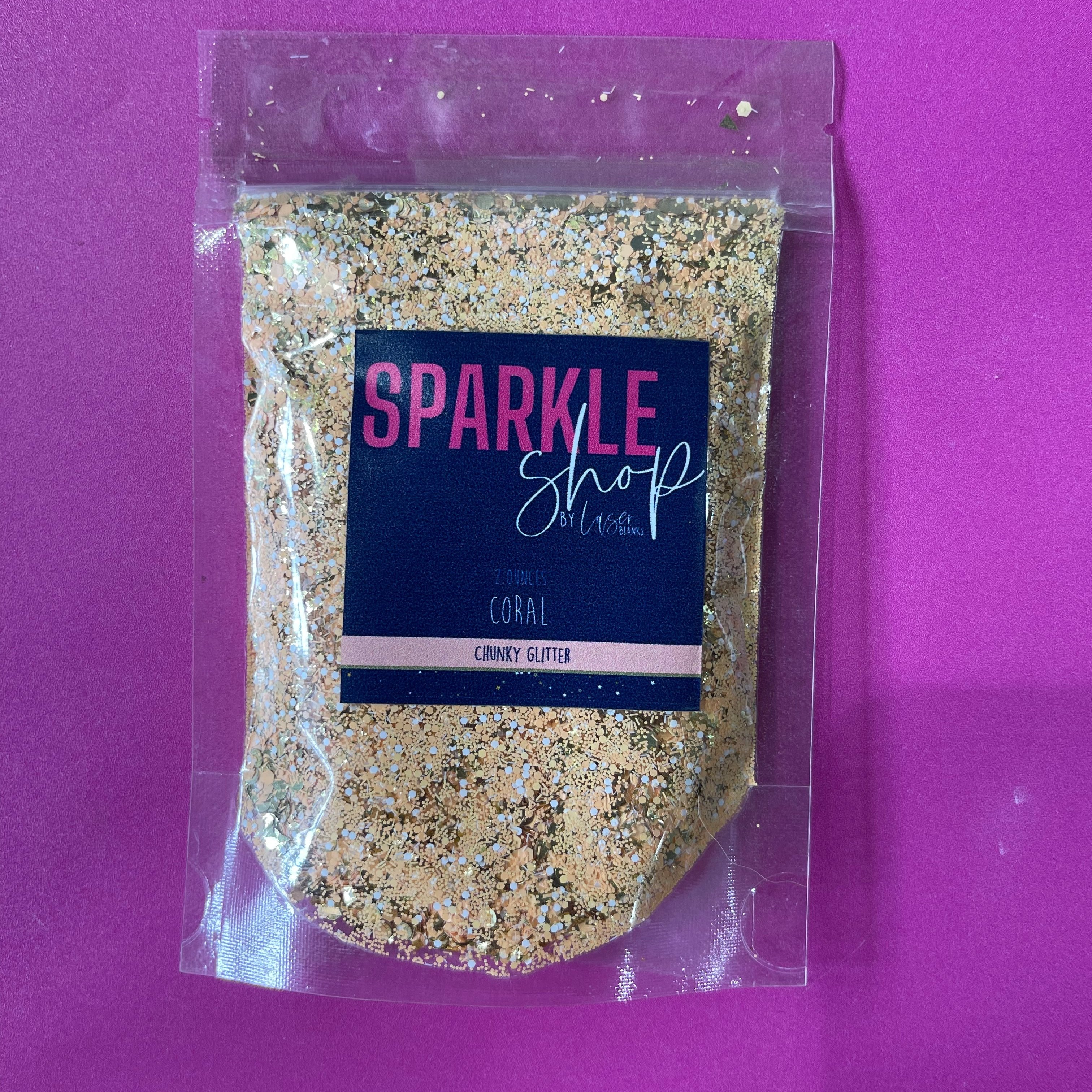 Coral Chunky Glitter | 2oz | SPARKLE SHOP