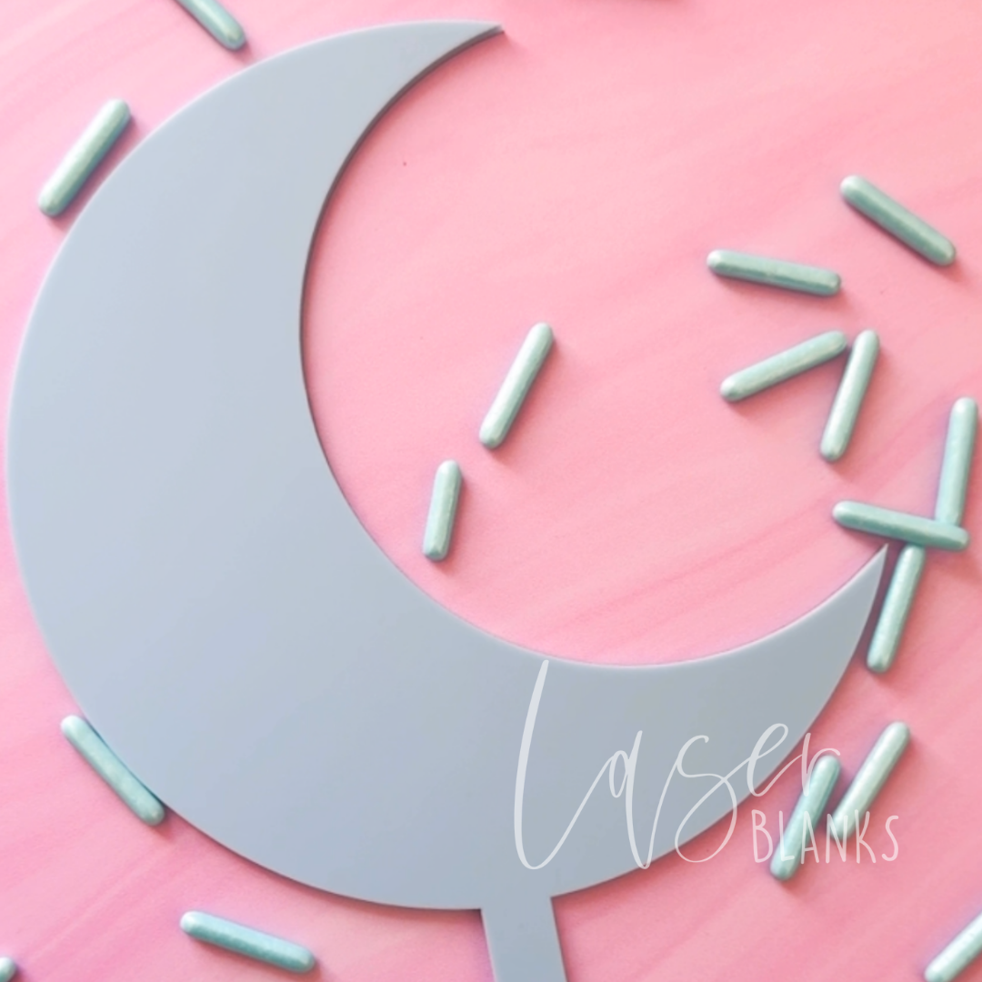 Moon Cake Topper | Acrylic Cake Topper