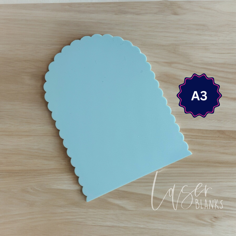 A3  Scalloped Acrylic Blank Arch | 2mm & 3mm