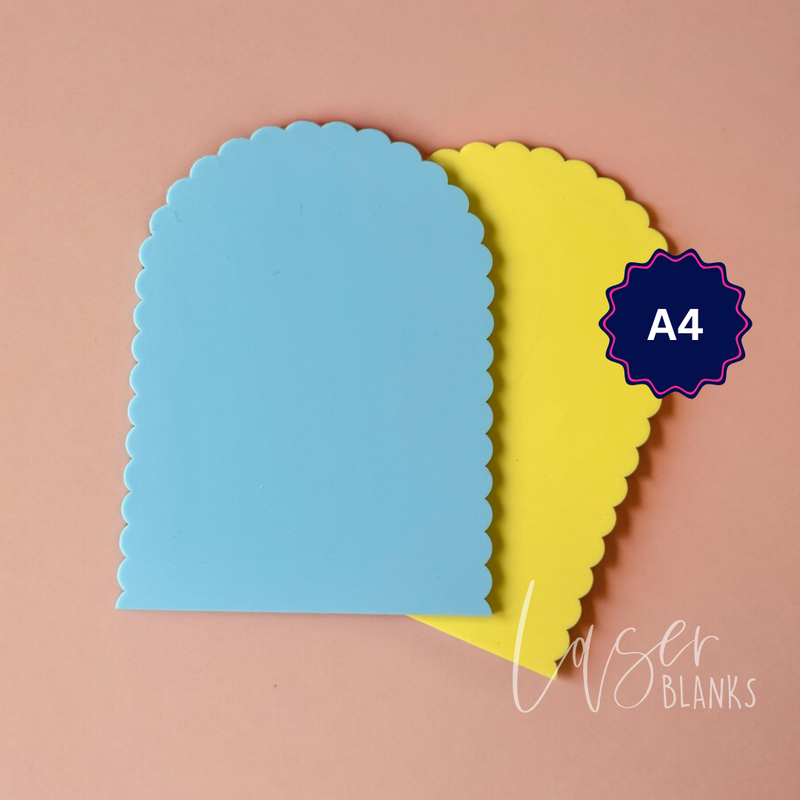 A4 Scalloped Acrylic Blank Arch | 2mm & 3mm