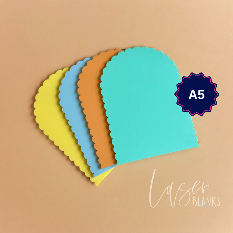 A5 Scalloped Acrylic Blank Arch | 2mm & 3mm