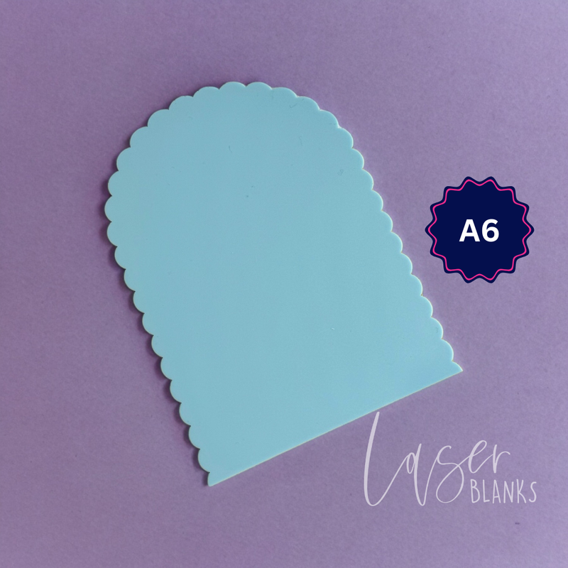 A6 Scalloped Acrylic Blank Arch | 2mm & 3mm