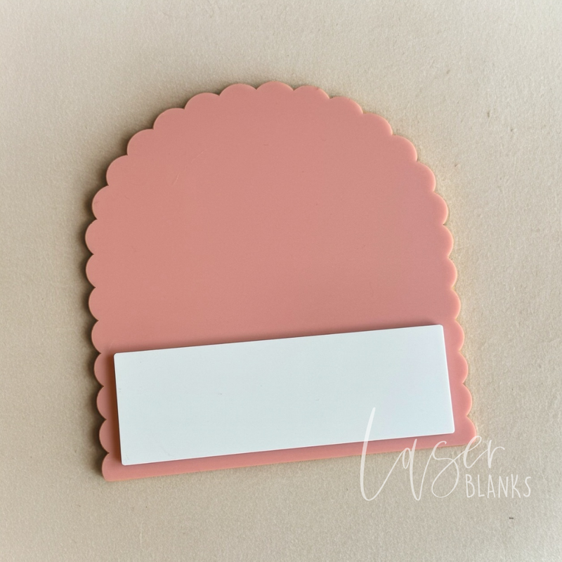 Scalloped Arched Announcement | 150mm | Acrylic Blank