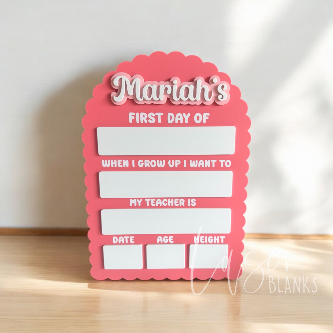 First & Last Day Board Kit | Back to School Board | 3 Shapes