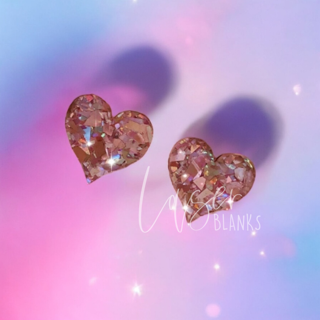 Heart | Earring Blanks | Acrylic Blanks [Pack of 20]