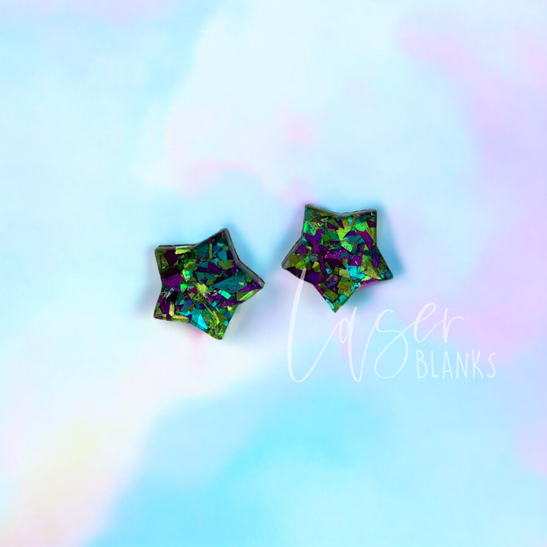 Star | Earring Blanks | Acrylic Blanks [Pack of 20]