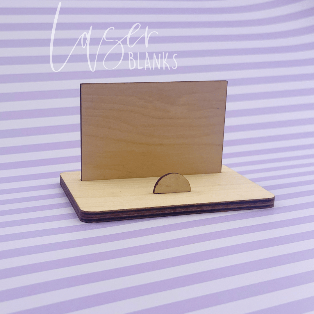 Short Rectangle Business Card Holder | Plywood Blanks | Business Signage