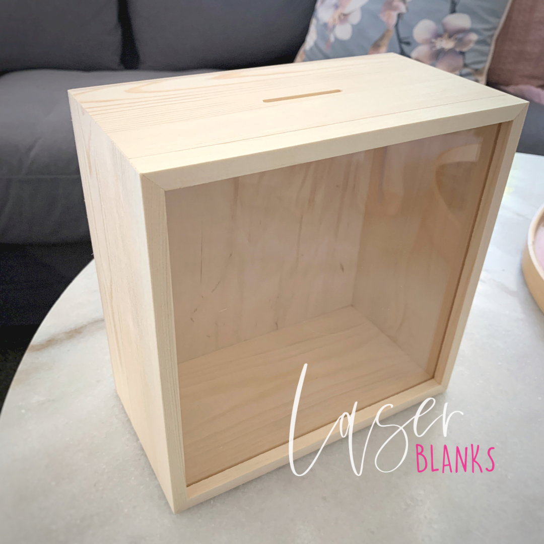 Large Timber Money Box | Blank Money Box