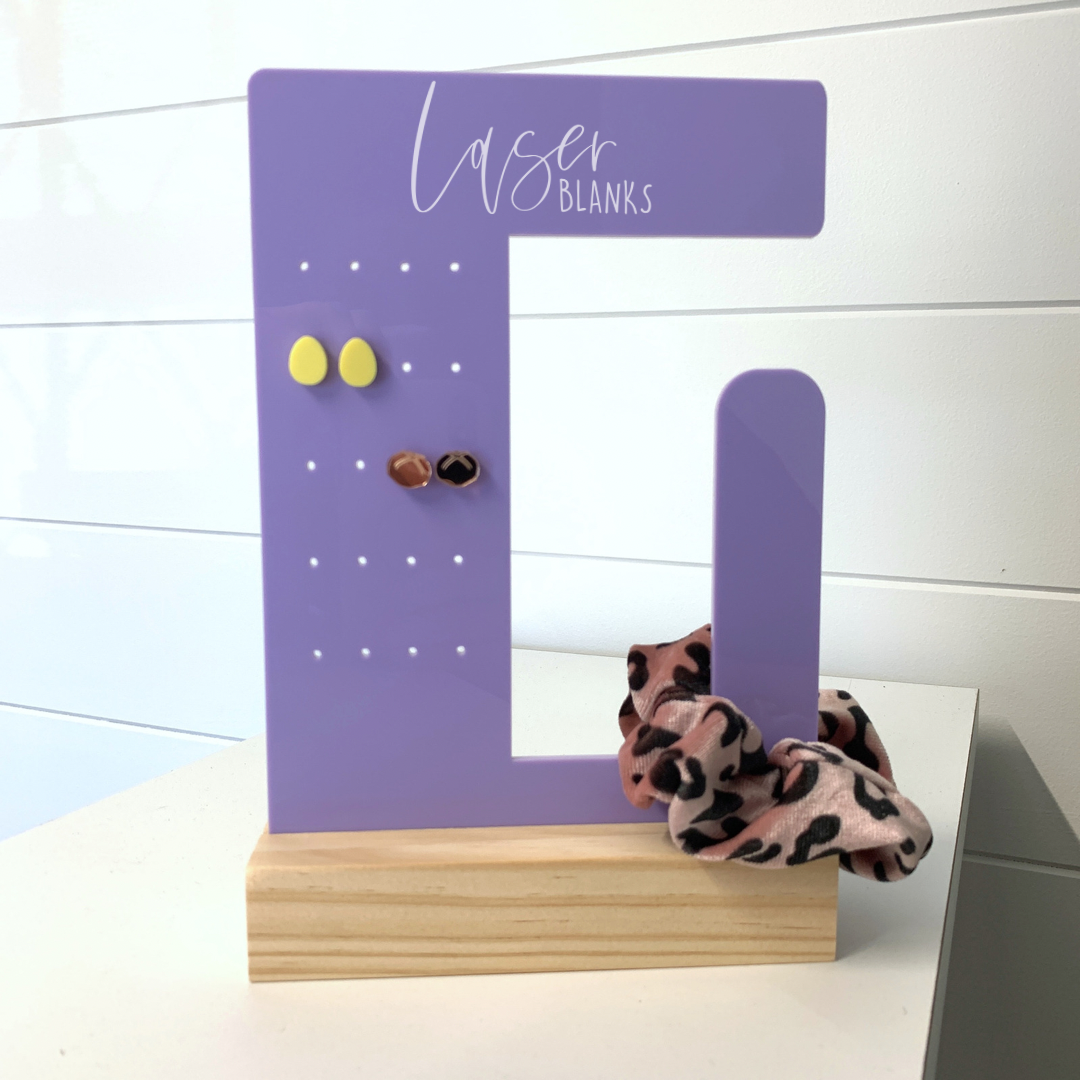 Organiser for Her | Acrylic Blank | Earring + Scrunchie Holder