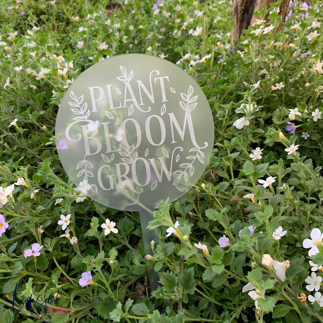 Round Garden Spike | Garden Stake Acrylic Blank